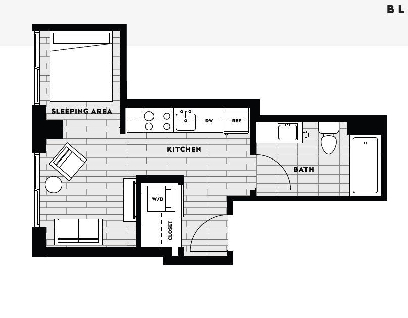 Floor Plan Image of Apartment Apt 522